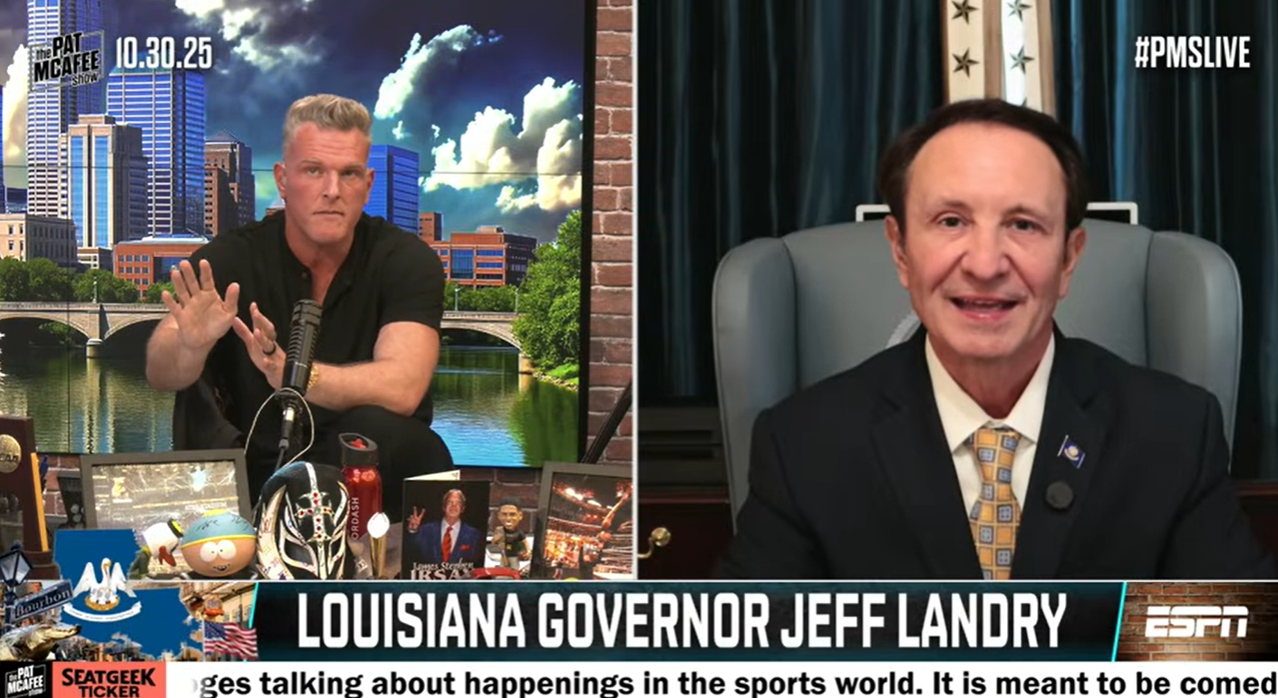 Jeff Landry continued to politick on LSU coaching search on ‘The Pat McAfee Show’