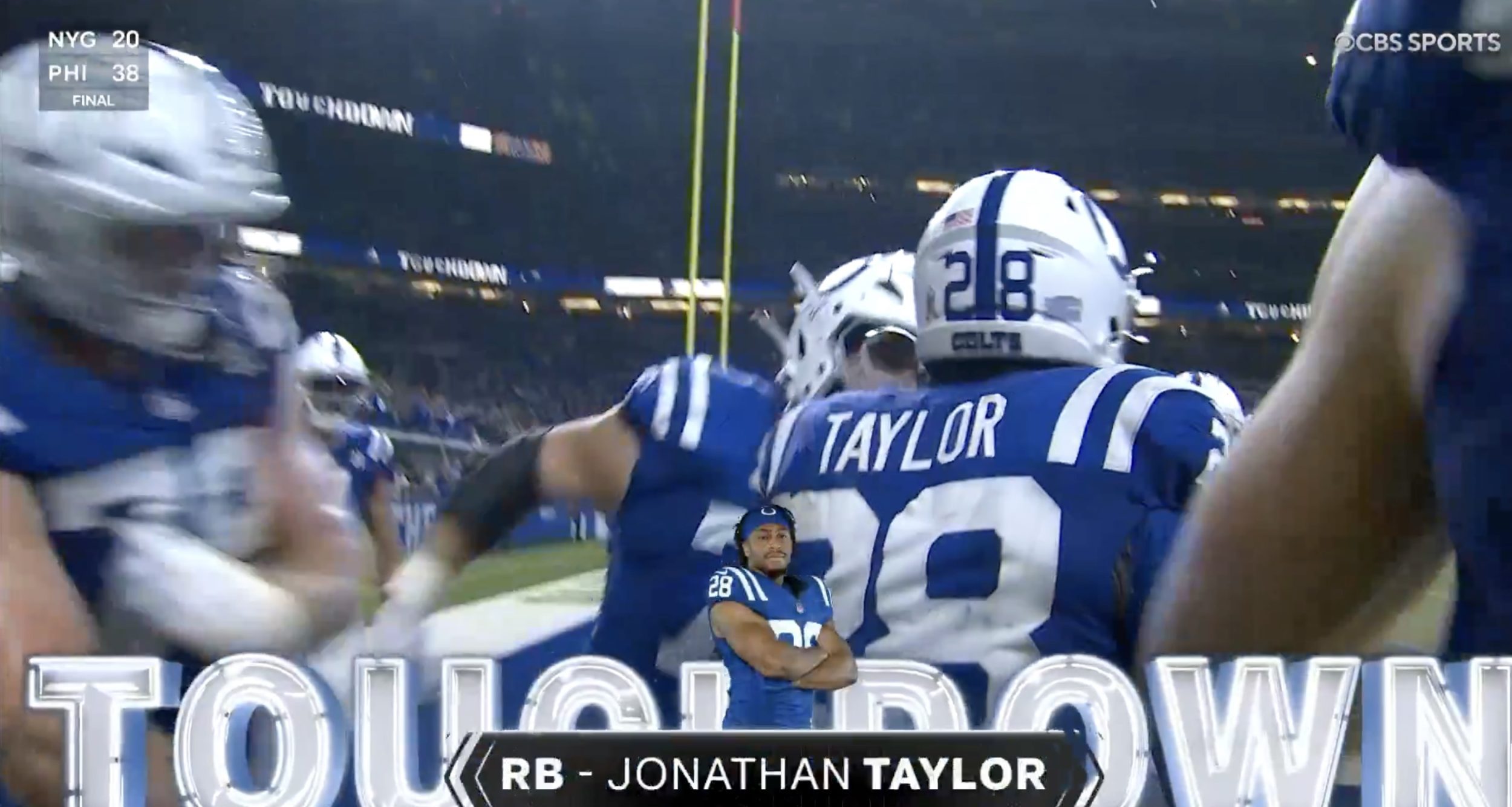Andrew Catalon jumped the gun on Jonathan Taylor’s touchdown record chase