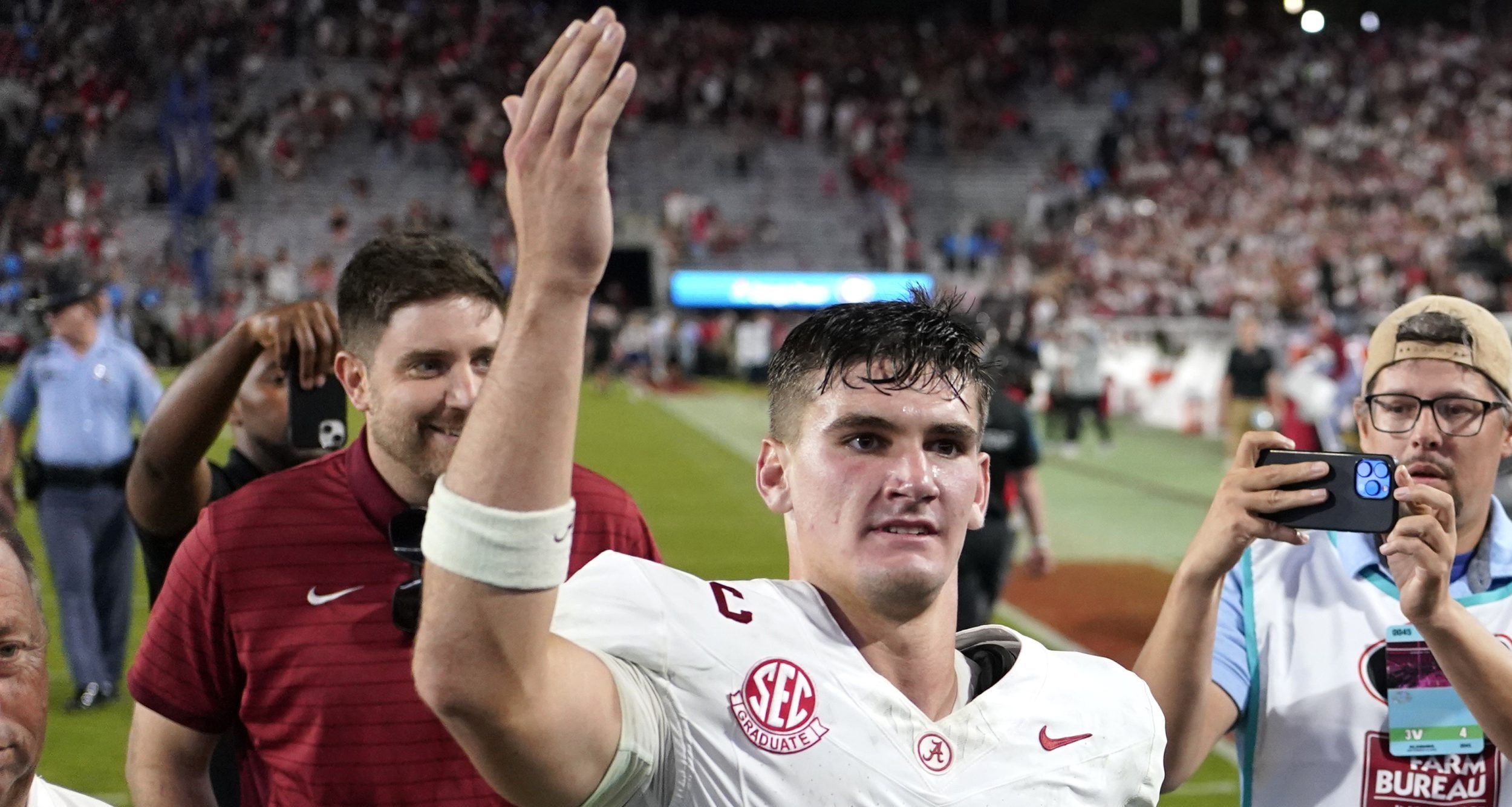 Sean McDonough, Greg McElroy rib Alabama’s Ty Simpson for being ‘fake’ Yankees fan