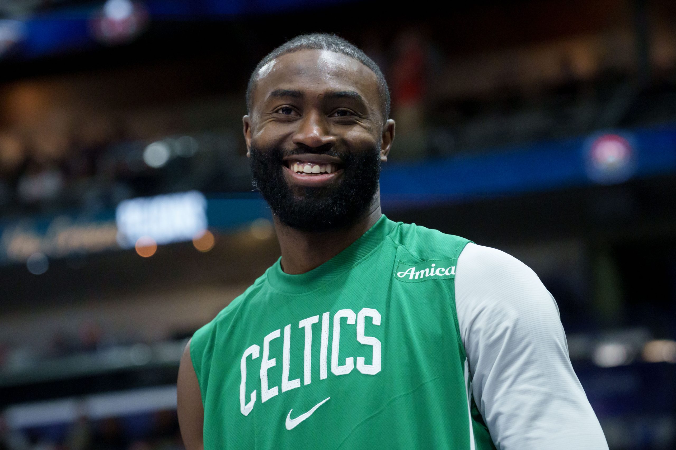 Celtics announcer Drew Carter joked about Jaylen Brown and his thinning hair