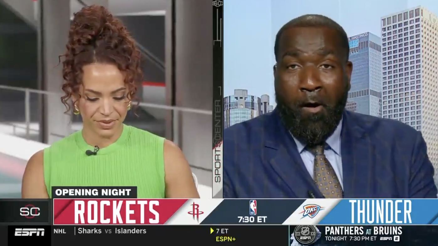 Kendrick Perkins left Elle Duncan speechless with this one-liner