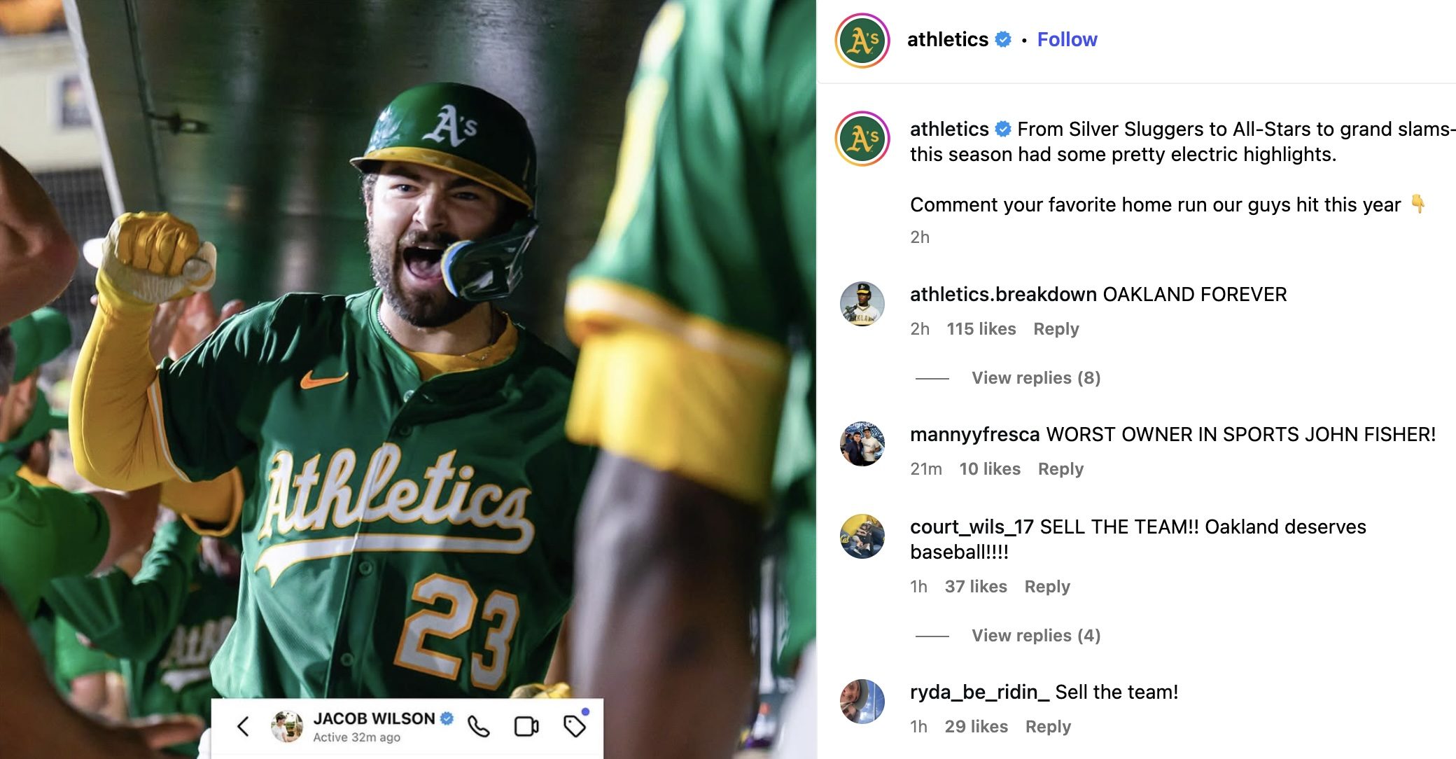 After 655 days, the A’s turn social media comments back on After 655 days, the A’s turn social media comments back on
