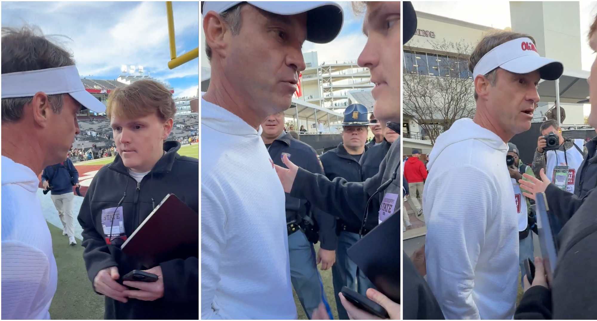 Lane Kiffin confronts On3 reporter who referred to him as a ‘hoe’