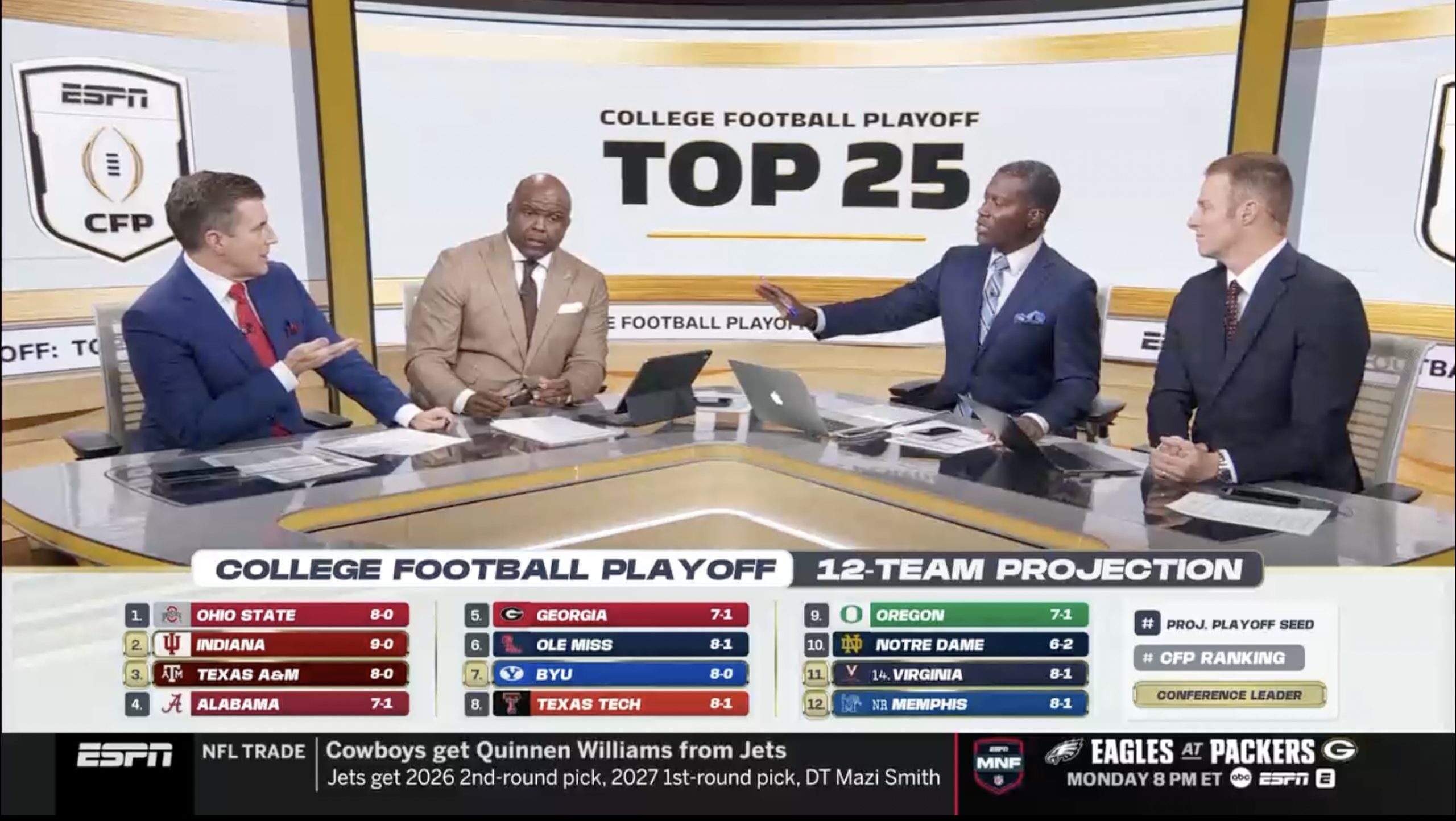 Booger McFarland, Joey Galloway argue for Texas A&M to be No. 1 in CFP rankings