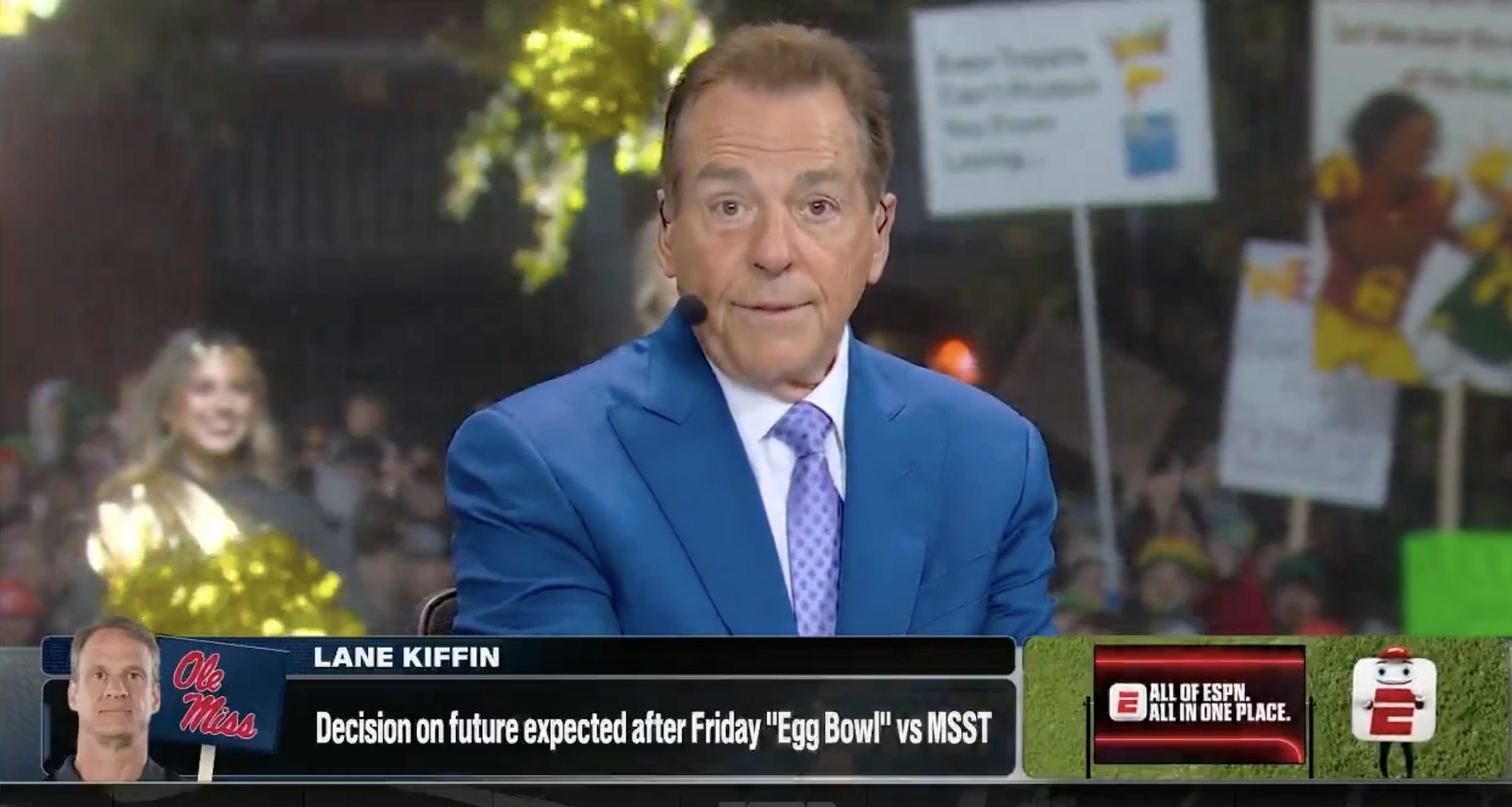 Nick Saban says exactly what you figured he’d say about Lane Kiffin situation