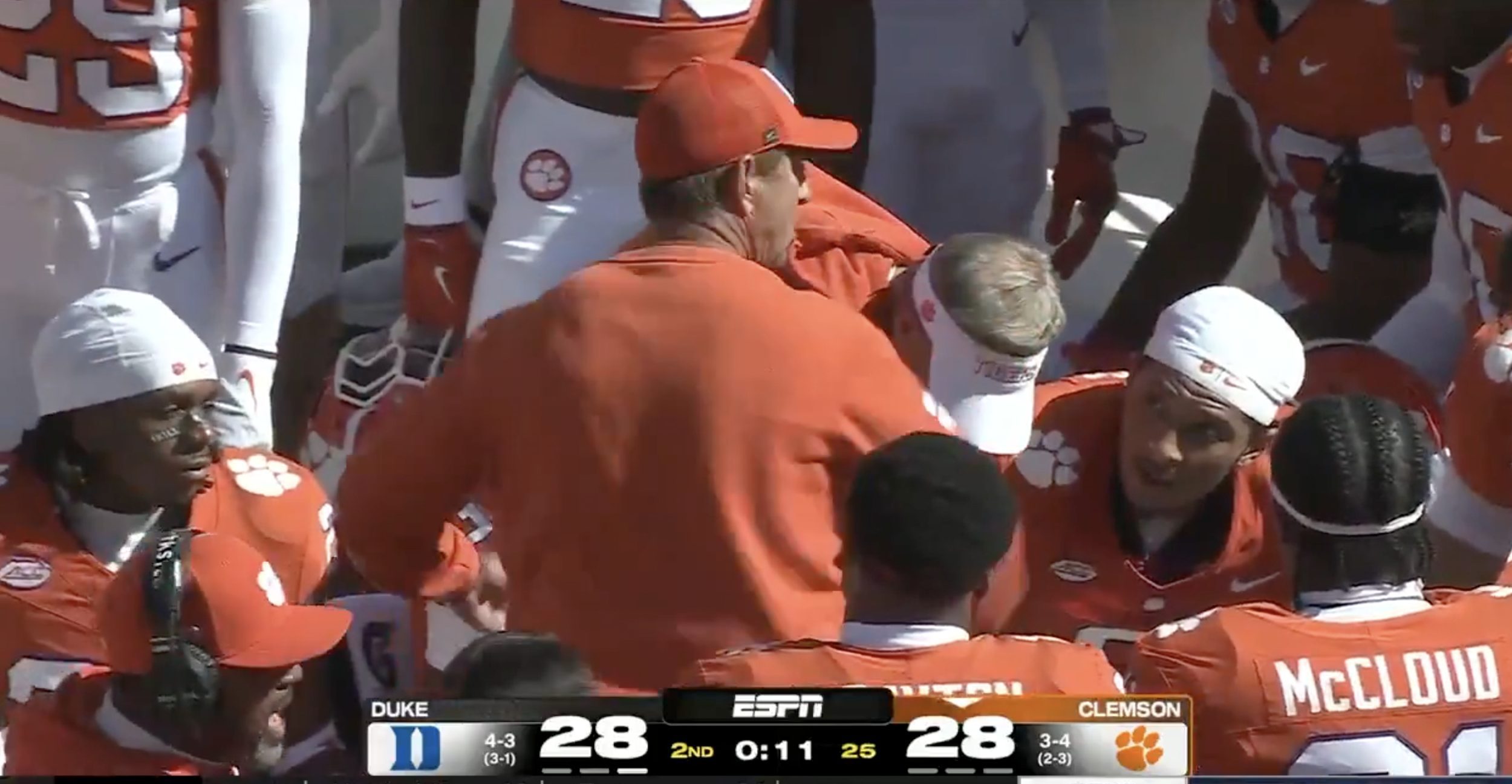 Steve Addazio heard Dabo Swinney screaming at Clemson’s defense from ACC Network booth