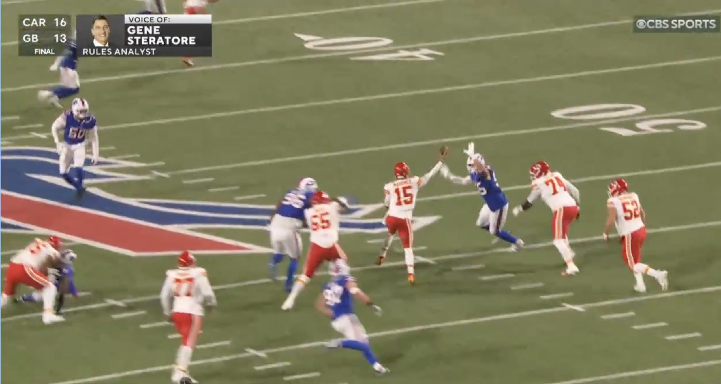 Gene Steratore has never seen anything like Chiefs’ unreviewable intentional grounding call