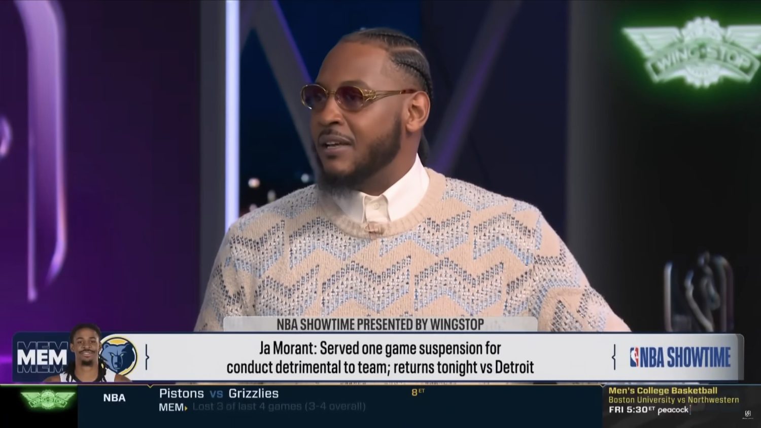 Carmelo Anthony tells Ja Morant ‘put your big boy pants on’