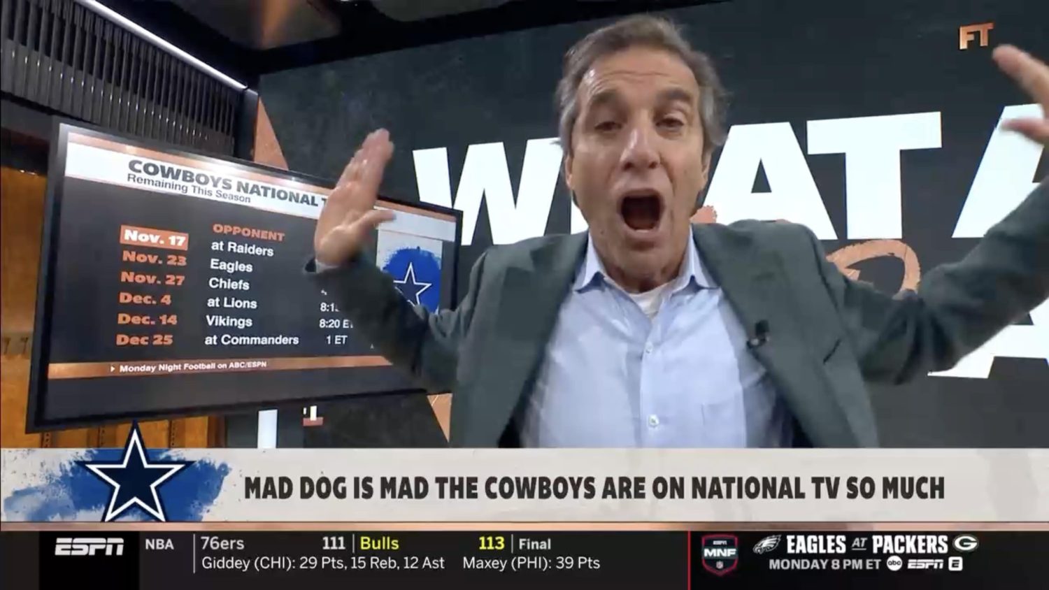 Joe Buck better not try selling the Cowboys to Chris Russo