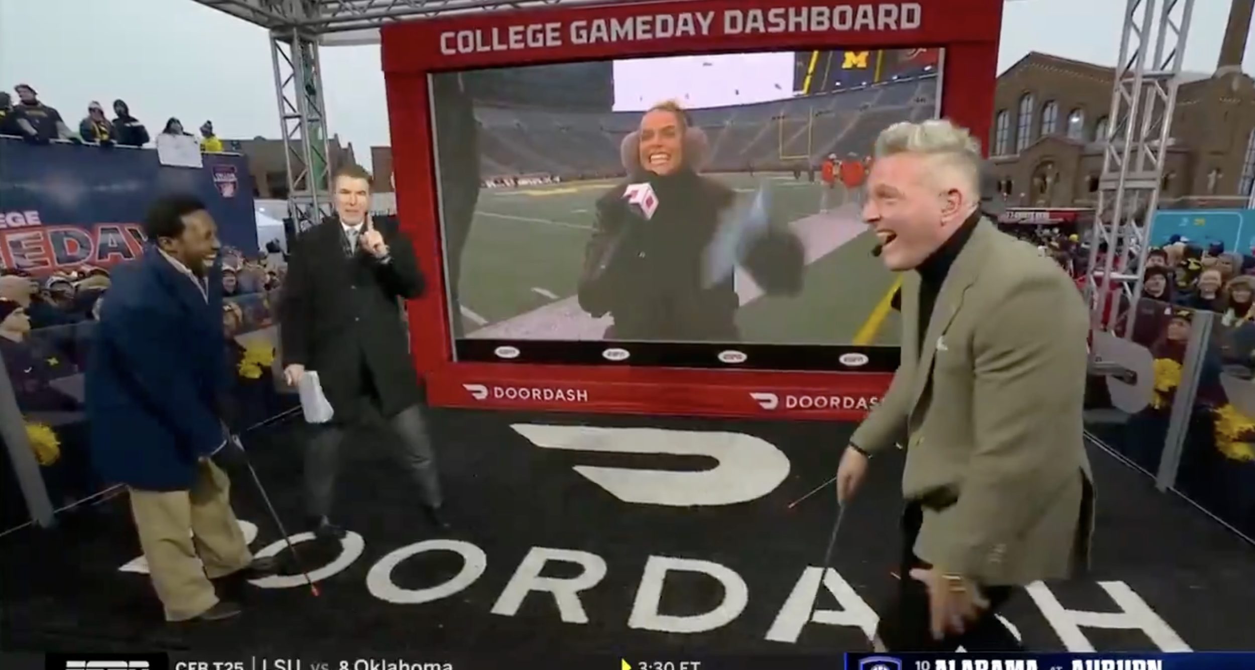 ‘College GameDay’ reporter Jess Sims was ‘cold as sh*t’ in Michigan Stadium before The Game
