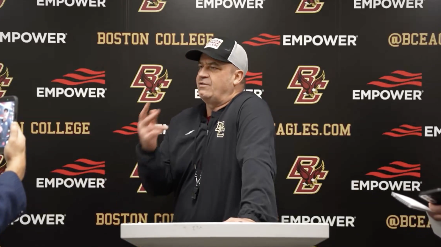 Sunny Bill O’Brien scolds reporter for not being encouraged by Boston College 1-8 start