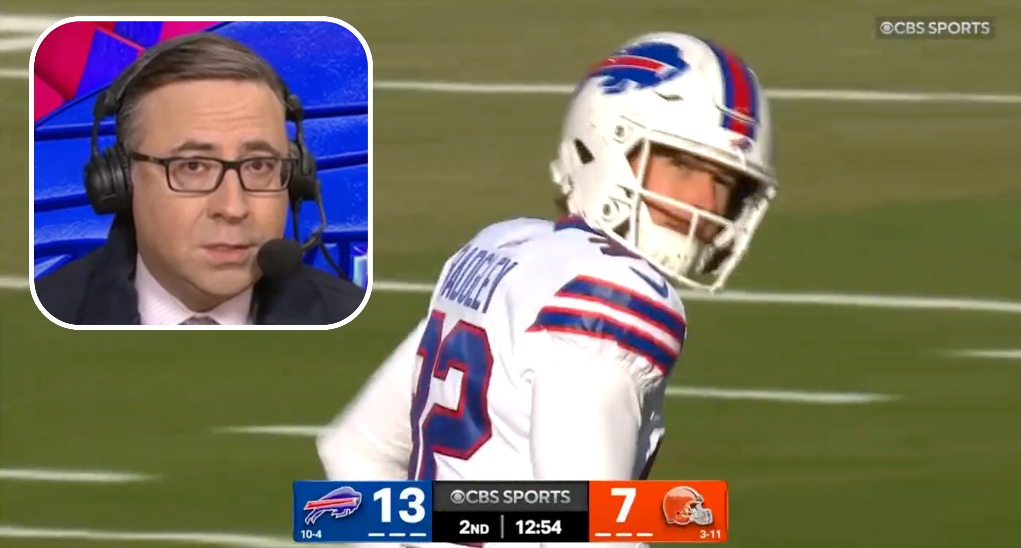 Ian Eagle and Bills kicker