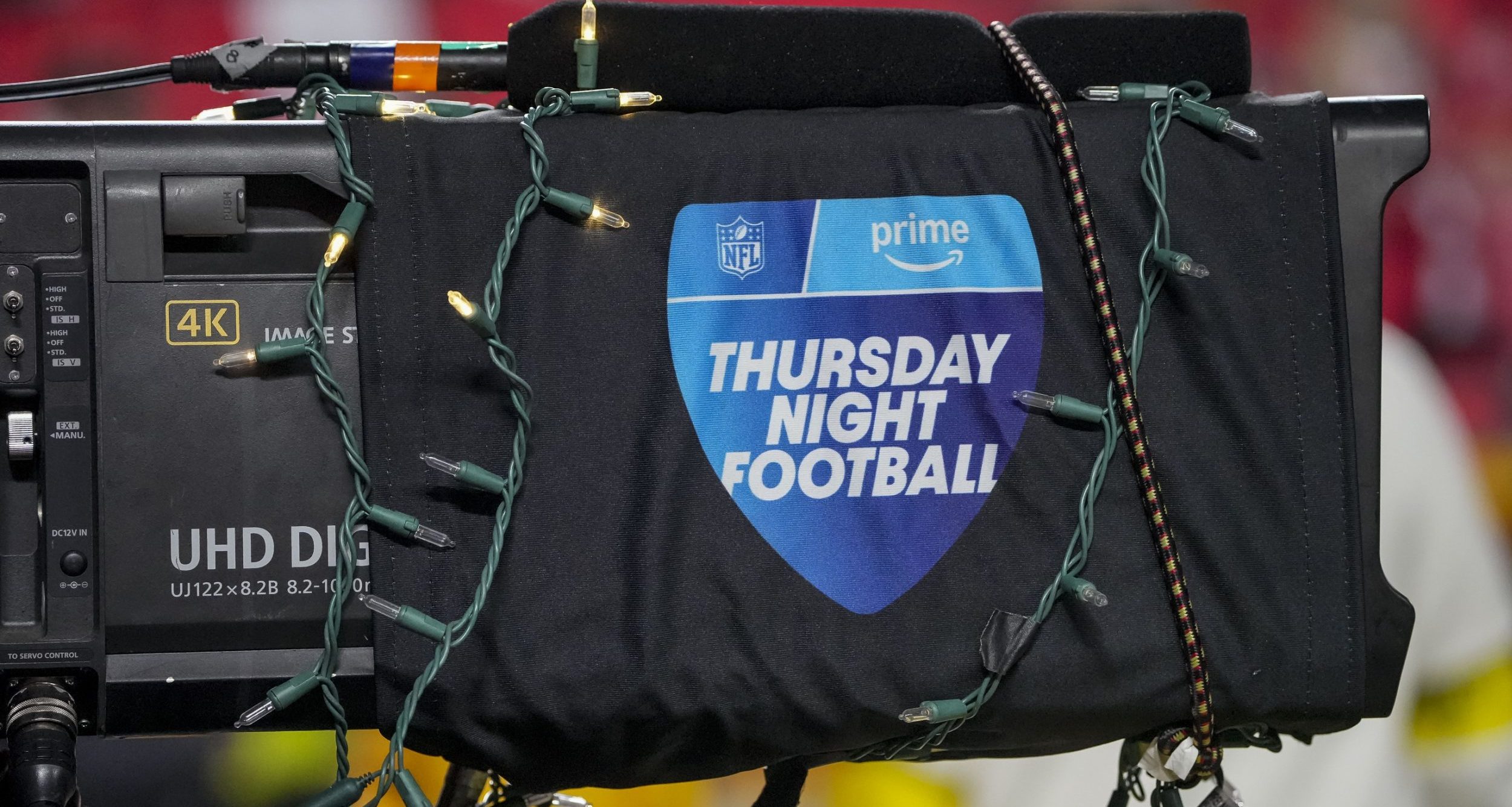 General view of the Amazon Prime Thursday Night Football logo