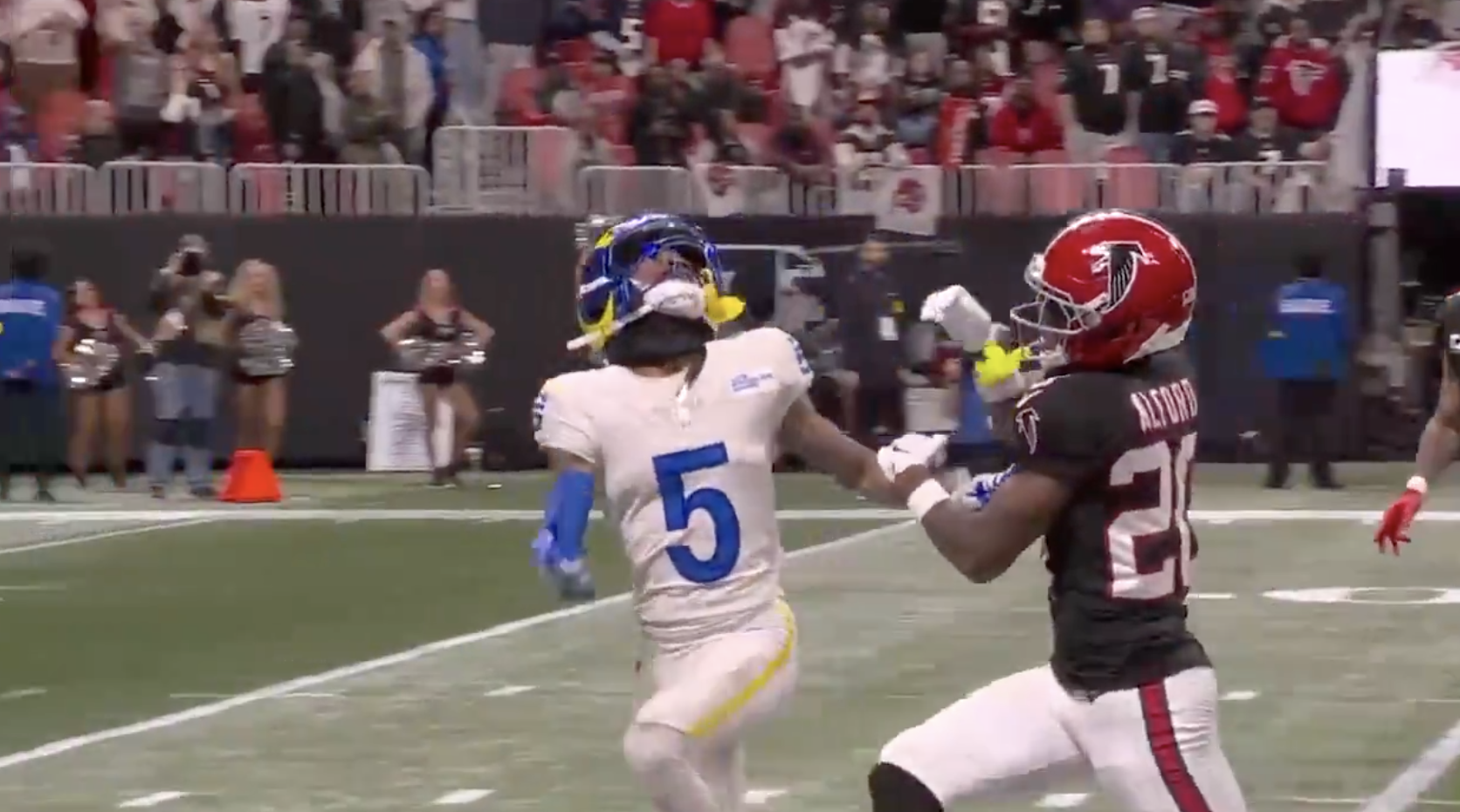 MNF announcer Joe Buck thought the Falcons should have been called for pass interference in the dying seconds against the Rams.