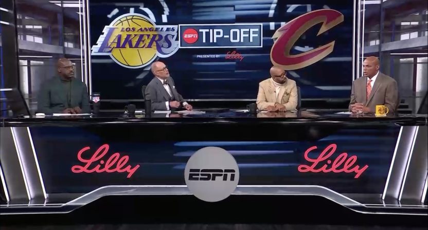 The ‘Inside the NBA’ crew talks about LeBron James ahead of a Los Angeles Lakers-Cleveland Cavaliers game. Photo Credit: ESPN
