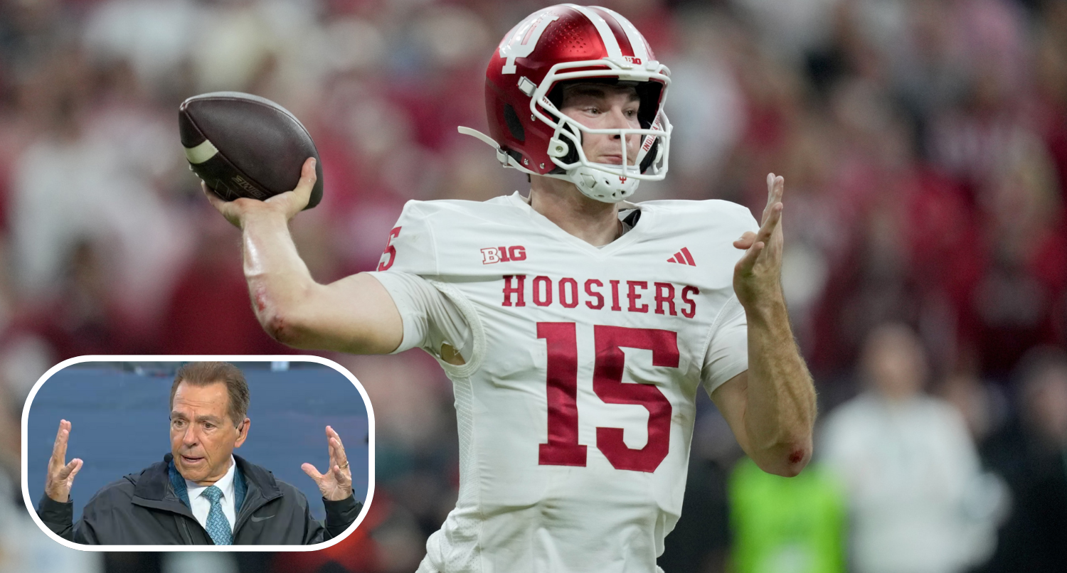 Dec 6, 2025; Indianapolis, IN, USA; Indiana Hoosiers quarterback Fernando Mendoza (15) passes against the Ohio State Buckeyes in the first quarter during the 2025 Big Ten championship game at Lucas Oil Stadium. Mandatory Credit: Aaron Doster-Imagn Images