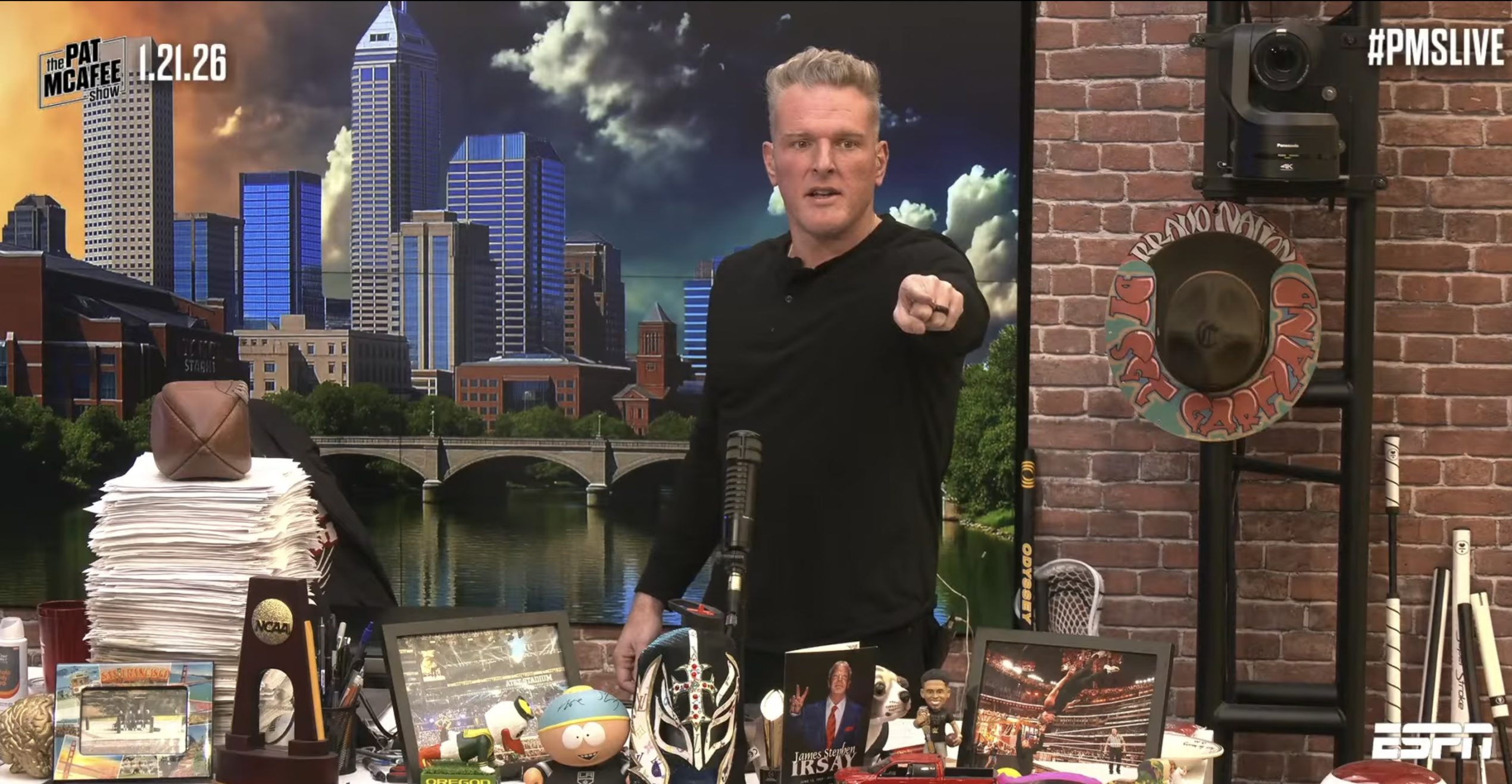 Pat McAfee rants about ‘fat, lazy’ sports media bums on Super Bowl’s Radio Row