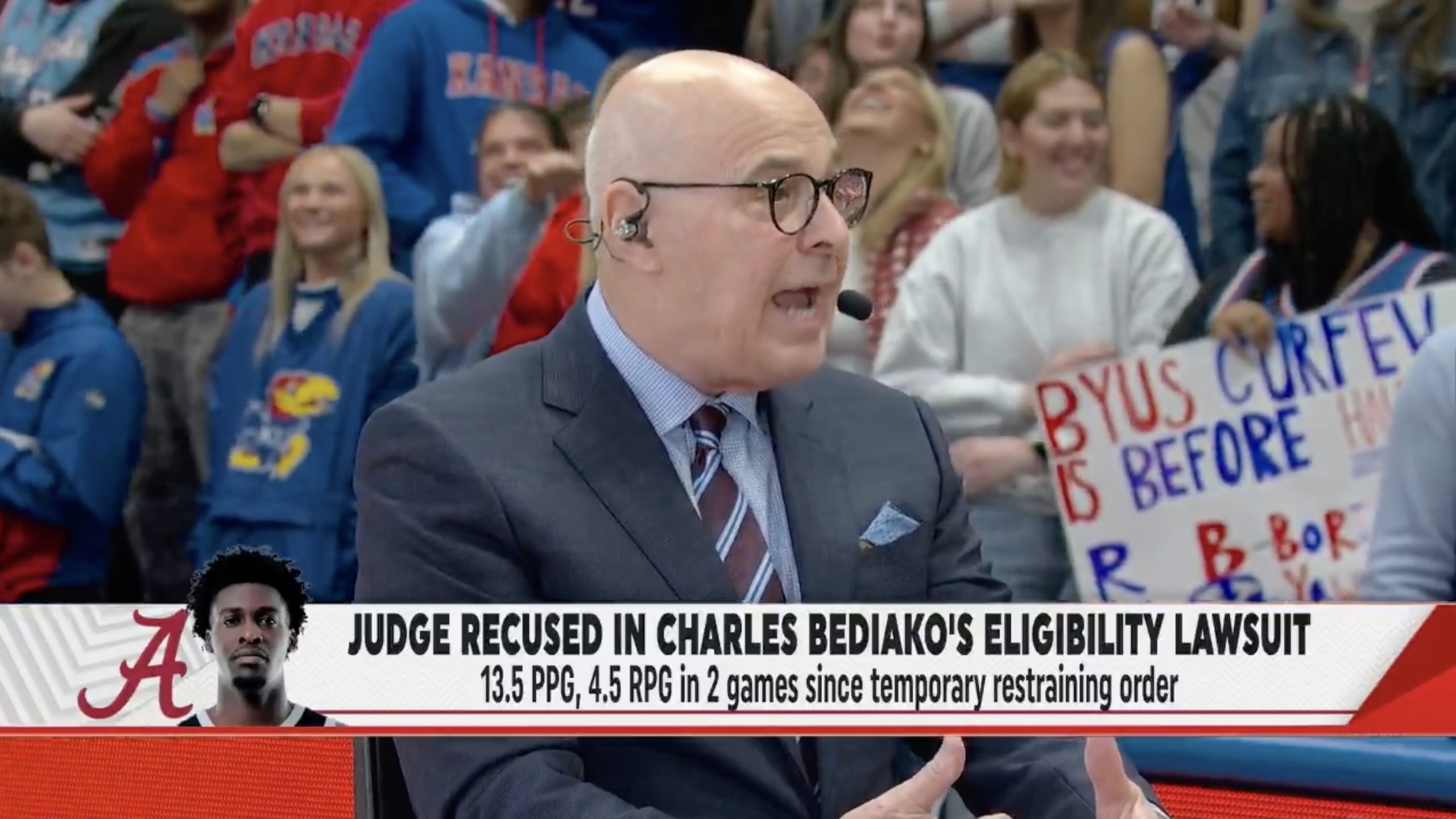 College basketball analyst Seth Greenberg explains on 'College GameDay' why he thinks Alabama is a national championship contender with former pro Charles Bediako. Credit: ESPN
