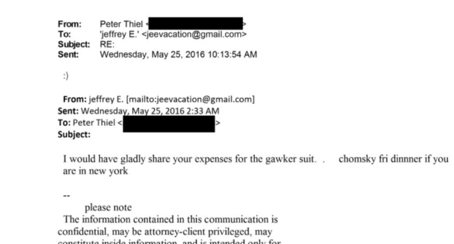 Peter Thiel and Jeffrey Epstein