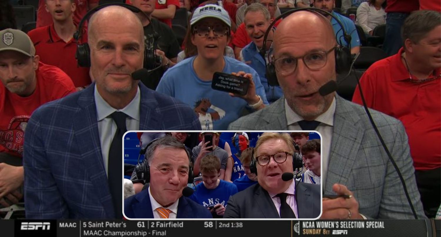 Dan Shulman and Jay Bilas will call the Big 12 men's college basketball championship game for ESPN over Boog Sciambi and Fran Fraschilla. Credit: ESPN