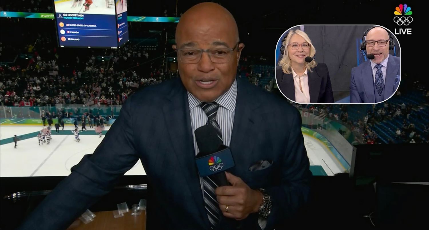 ESPN's Dave Pasch and Doris Burke praise NBC's Mike Tirico. Credit: NBC (Mike Tirico); ESPN on ABC (Doris Burke, Dave Pasch)