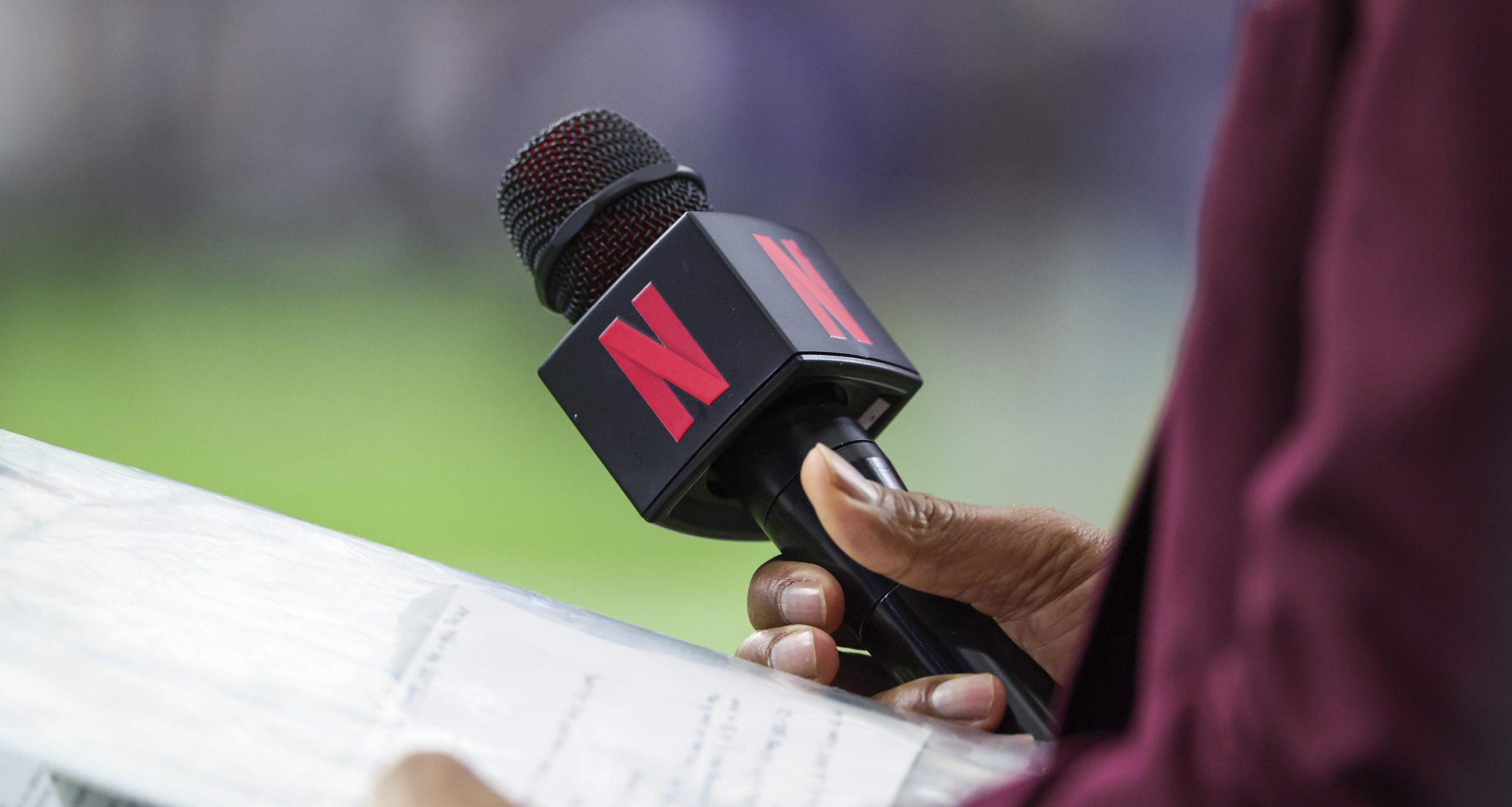 General view of a Netflix microphone