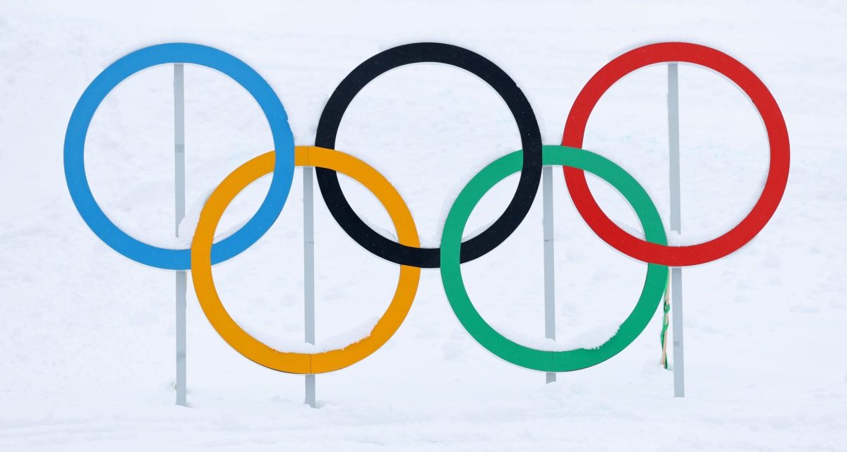 A general view of the Olympic rings