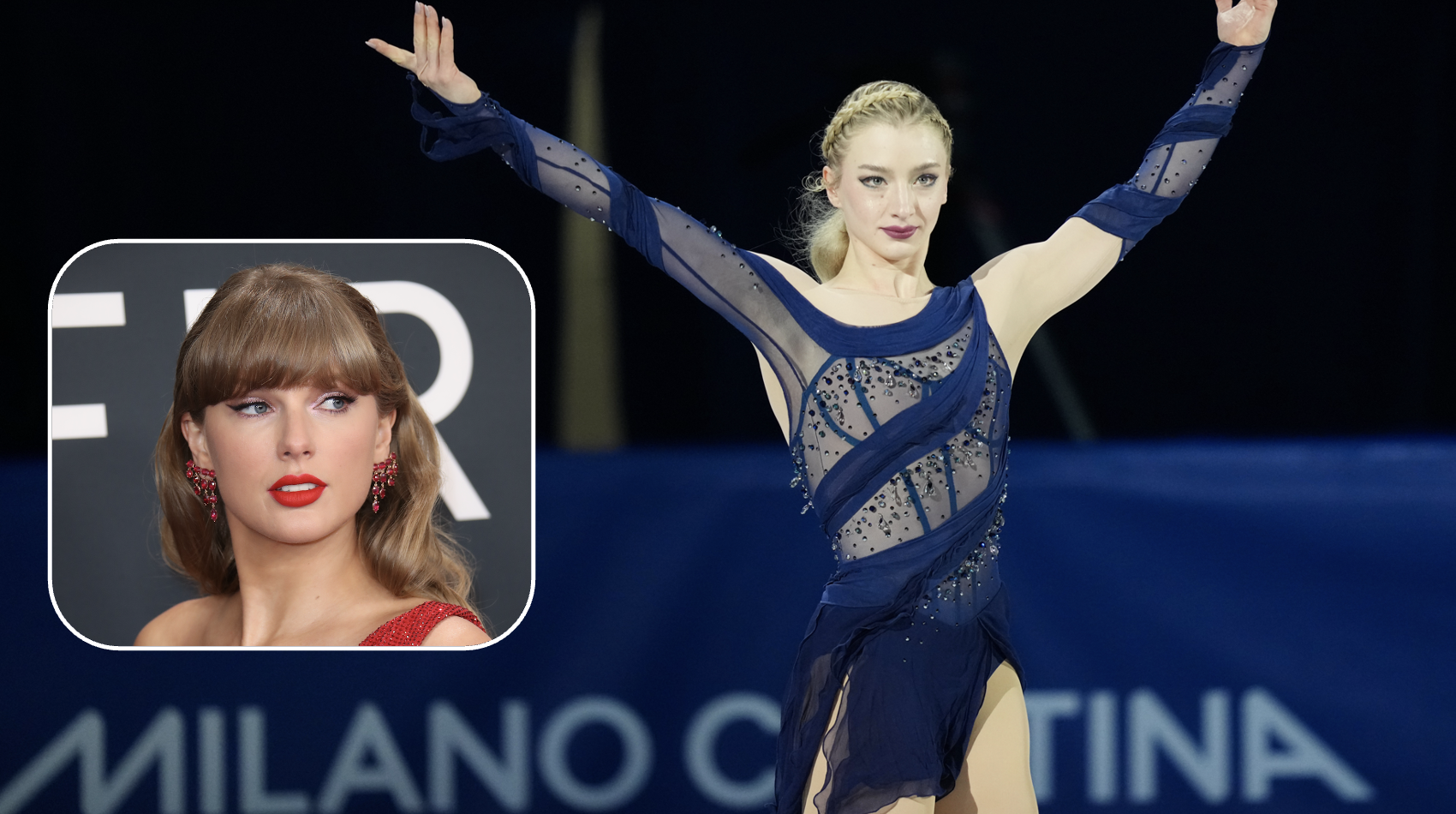 Taylor Swift Amber Glenn Olympics figure skating