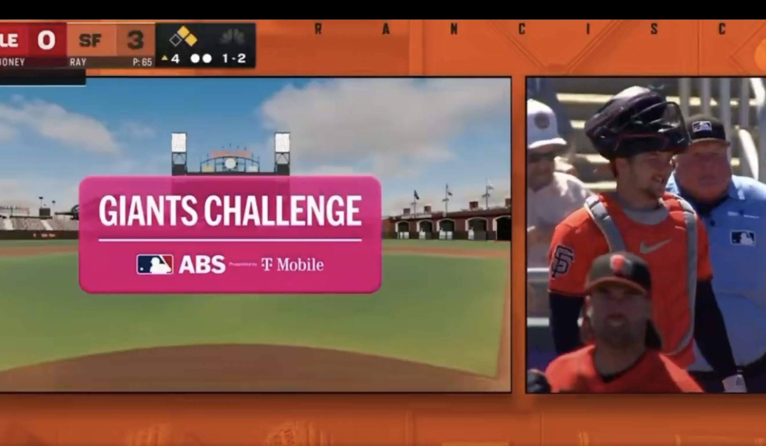 MLB home plate umpire Bill Miller is overheard on a hot mic. Credit: NBC Sports Bay Area