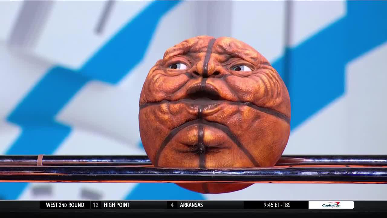 Old Ball in the CBS March Madness studio. Credit: CBS