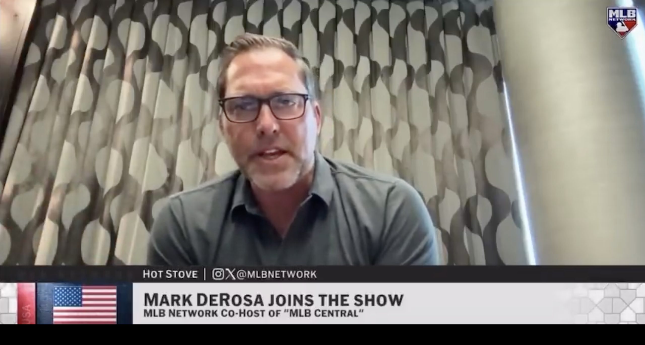 Team USA manager Mark DeRosa thought the team had already clinched a trip to the WBC quarterfinals. Credit: MLB Network