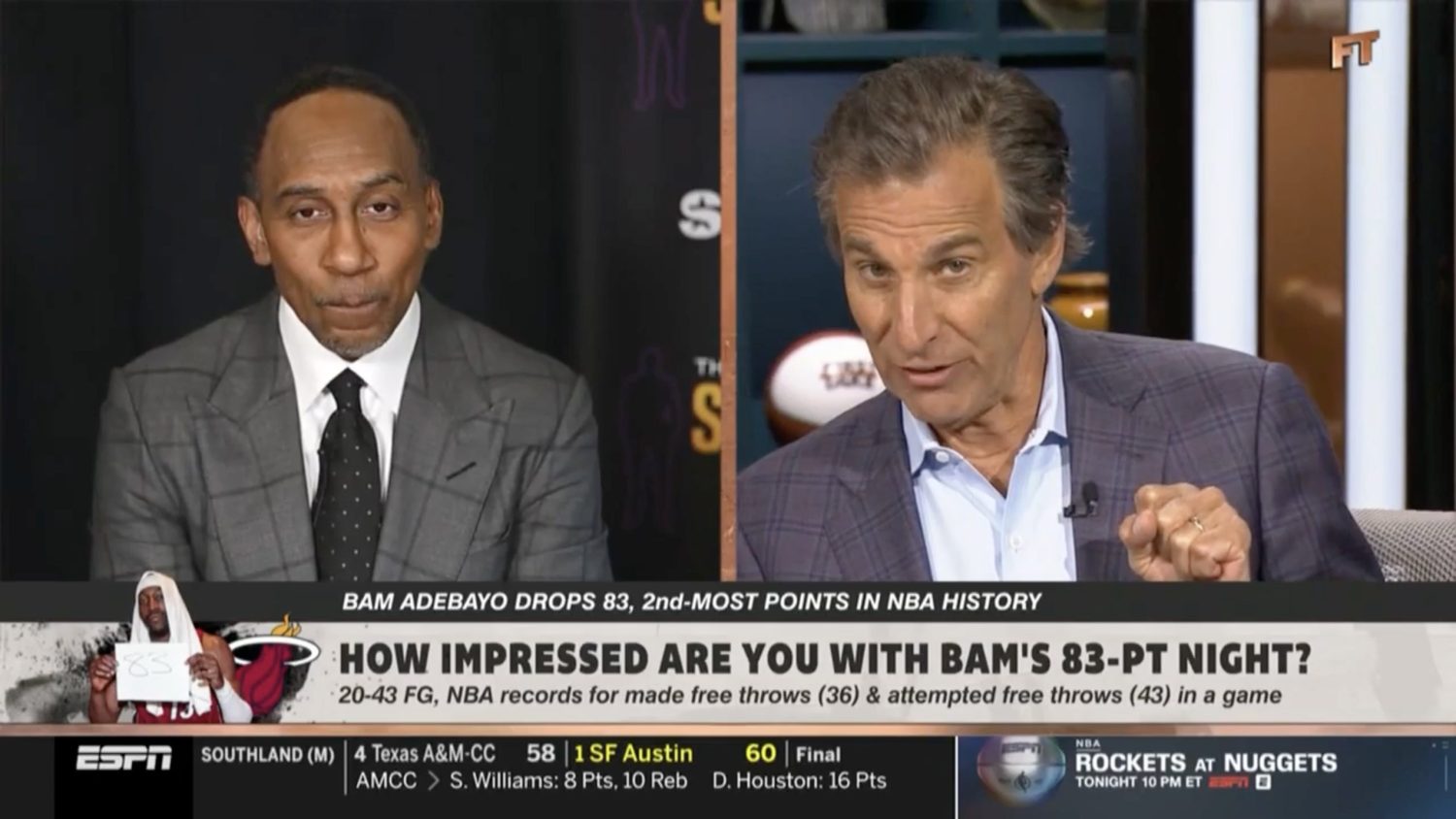 Chris Russo criticizes Bam Adebayo's 83 point performance