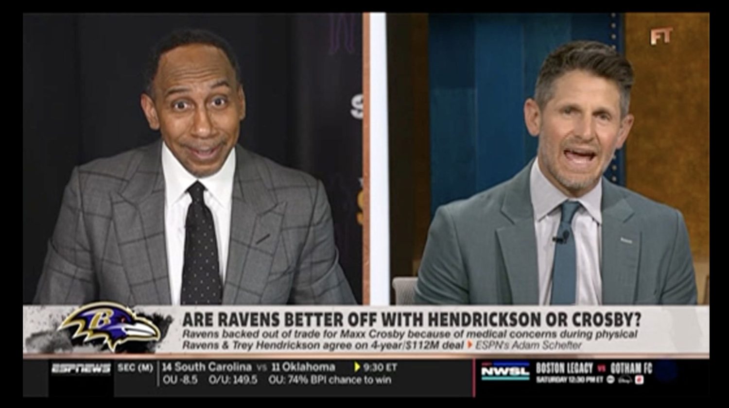 Stephen A. Smith questions Dan Orlovsky for saying goodbye
