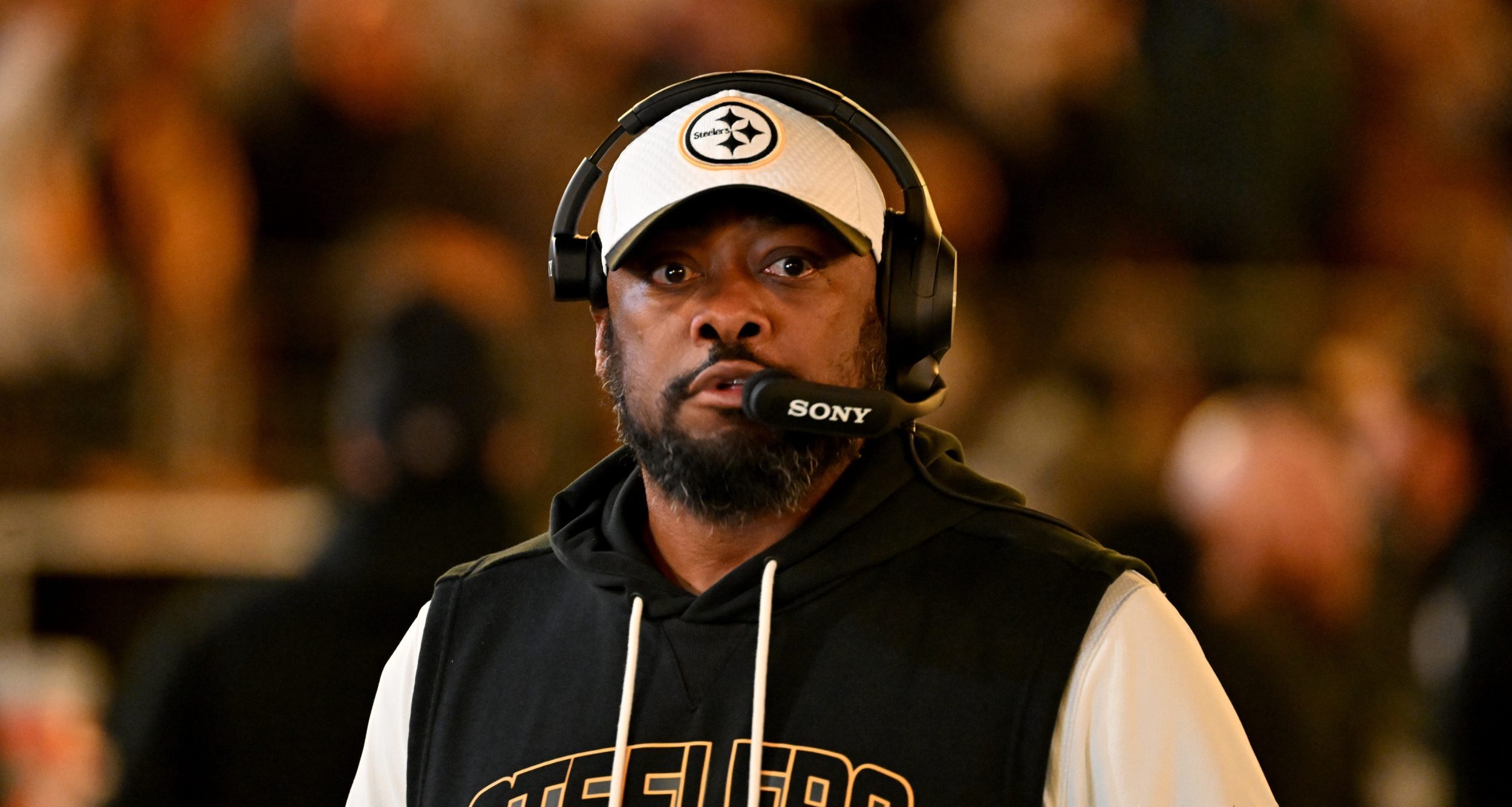 Pittsburgh Steelers head coach Mike Tomlin before an AFC Wild Card Round game against the Houston Texans at Acrisure Stadium.