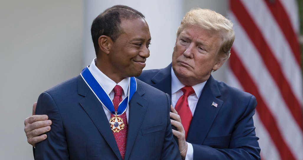 Donald Trump breaks news that Tiger Woods won't play in Masters