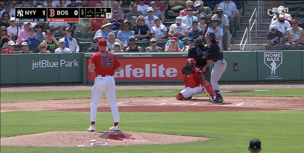 An ESPN MLB spring training broadcast in 2026. Credit: ESPN