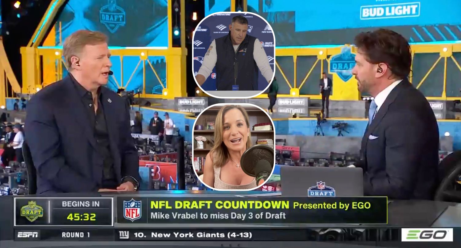 Roger Goodell addresses Mike Vrabel, Dianna Russini situation on ESPN during NFL Draft night