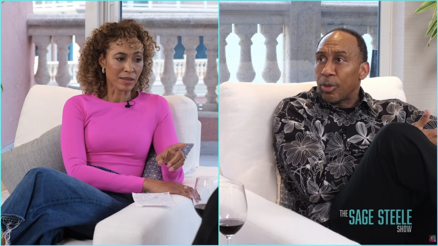 Stephen A. Smith discussing transgender athletes on The Safe Steele Show