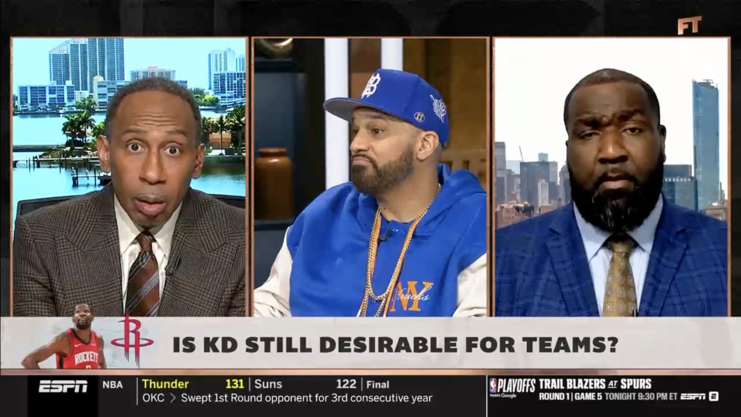 Kendrick Perkins dismisses Kevin Durant being a desirable player: ‘Hell no’