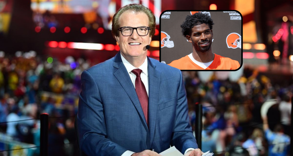 Rece Davis, Louis Riddick laugh at Mel Kiper Jr. for mentioning Shedeur Sanders