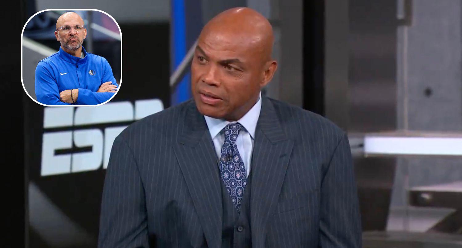 Charles Barkley learns about the Jason Kidd/Mavericks news on live television. Credit: ESPN; Kevin Jairaj-Imagn Images