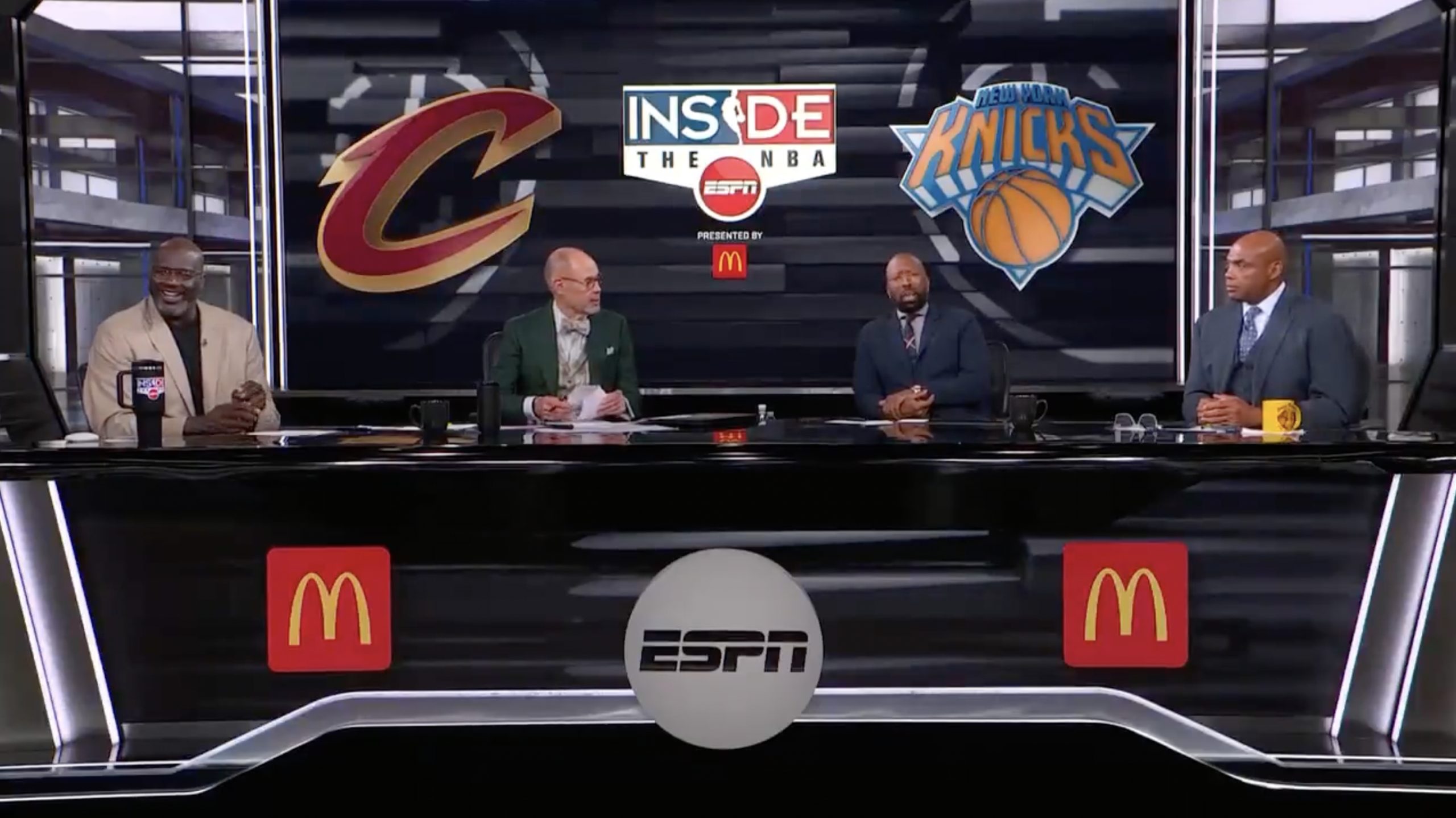 The 'Inside the NBA' crew after Game 1 of the Cavs-Knicks Eastern Conference Finals. Credit: ESPN