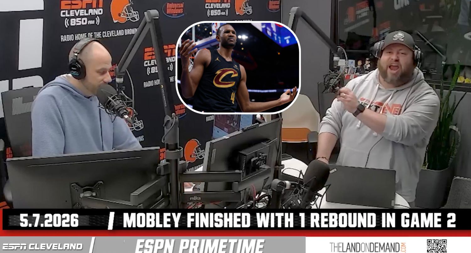 ESPN Cleveland radio hosts blast Cavaliers star Evan Mobley. Credit: ESPN Cleveland on X; Rick Osentoski-Imagn Images via Reuters Connect