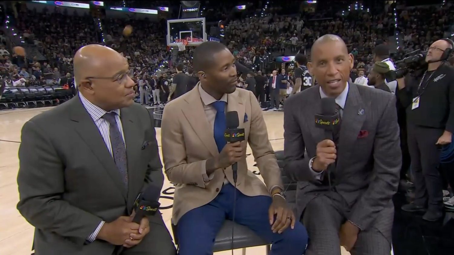 Mike Tirico, Jamal Crawford and Reggie Miller on NBA on NBC