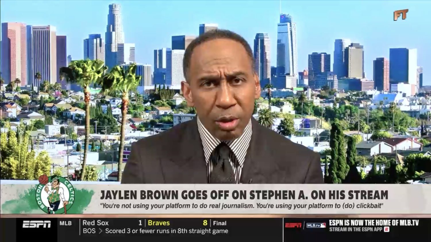 Stephen A. Smith threatens to report on Jaylen Brown