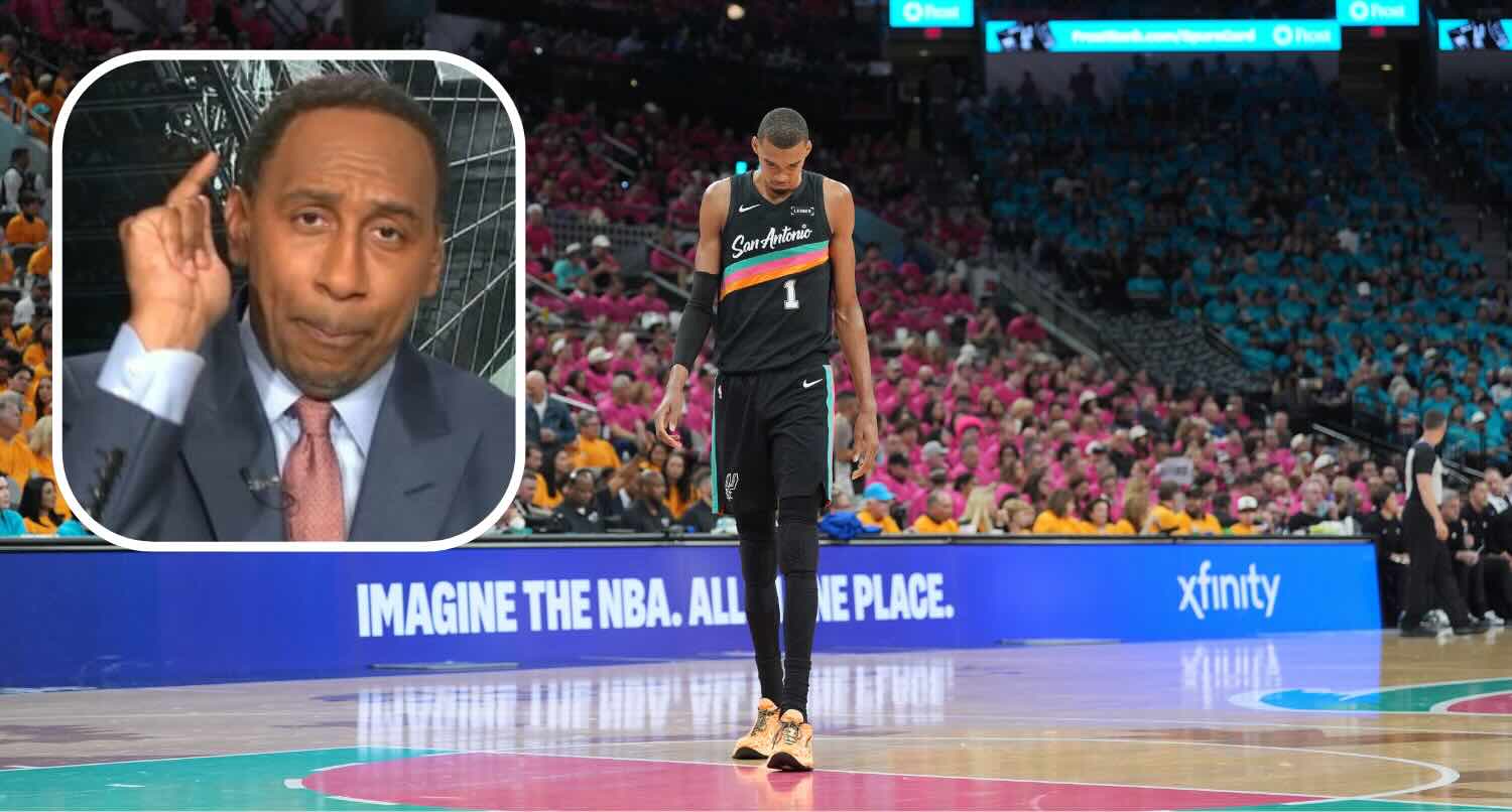 Victor Wembanyama and Stephen A. Smith