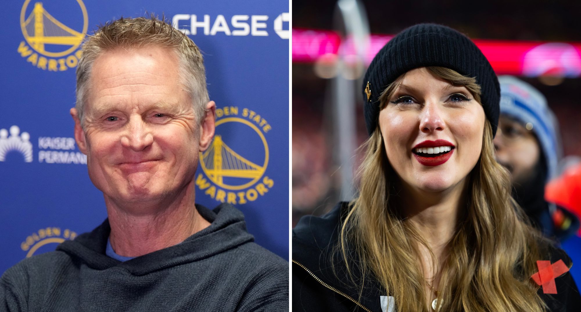 Taylor Swift and Steve Kerr