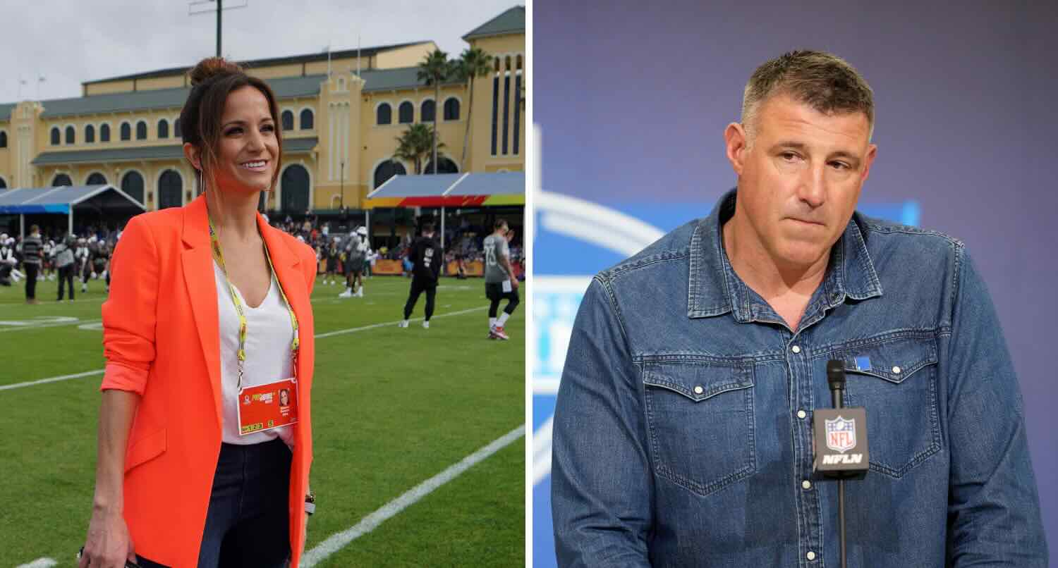 Dianna Russini and Mike Vrabel. Credit: Kirby Lee, Imagn