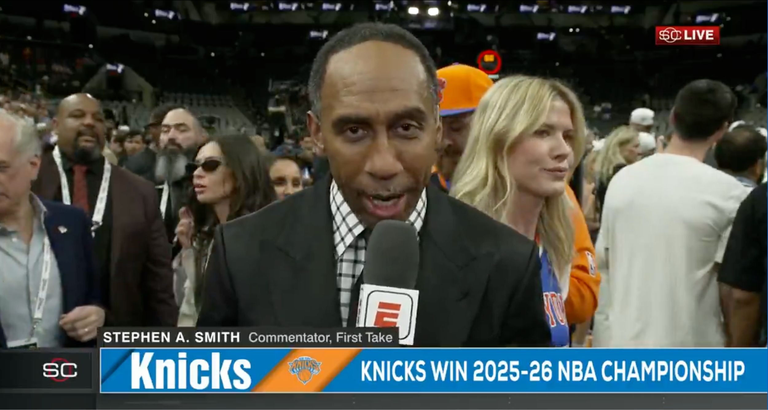 Knicks fan Stephen A . Smith never thought theyd win one