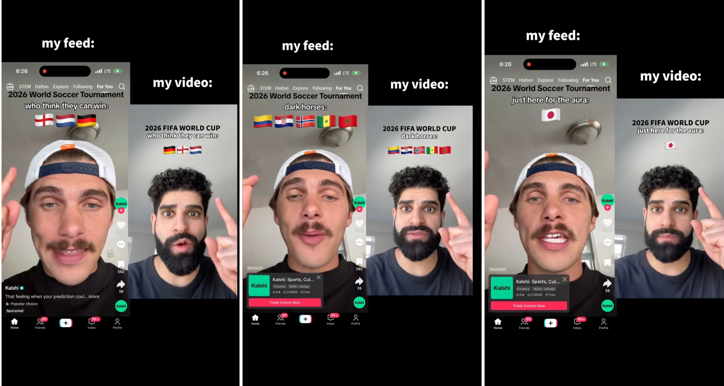 Kalshi ad on TikTok